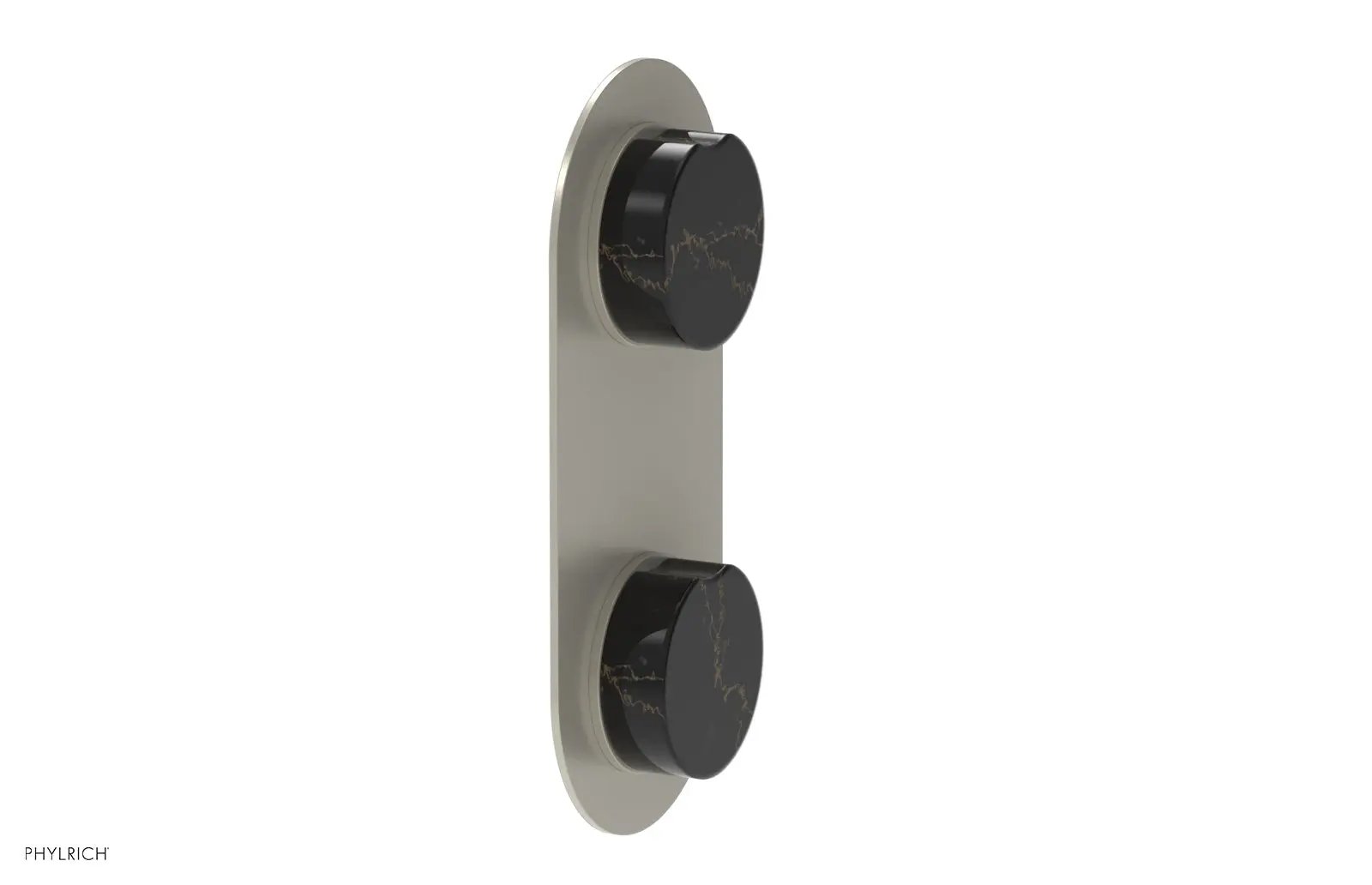 Phylrich CIRC Thermostatic Valve with Volume Control or Diverter - Black Marble Handle by Phylrich