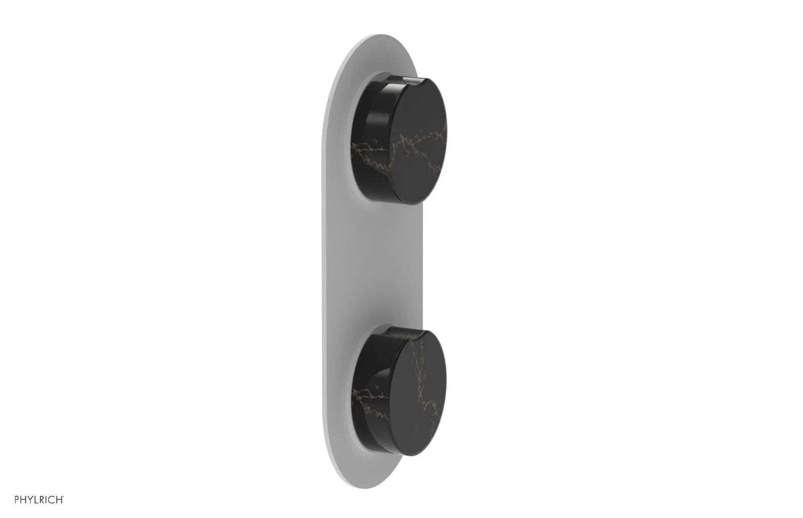 Phylrich CIRC Thermostatic Valve with Volume Control or Diverter - Black Marble Handle by Phylrich