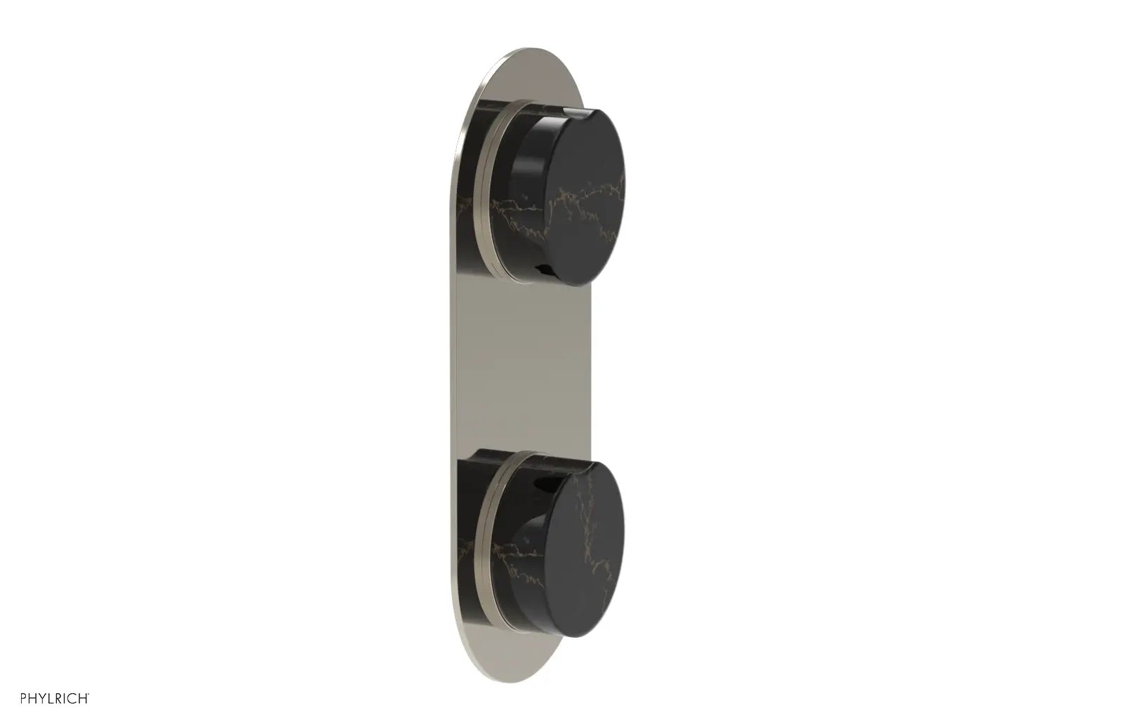 Phylrich CIRC Thermostatic Valve with Volume Control or Diverter - Black Marble Handle by Phylrich