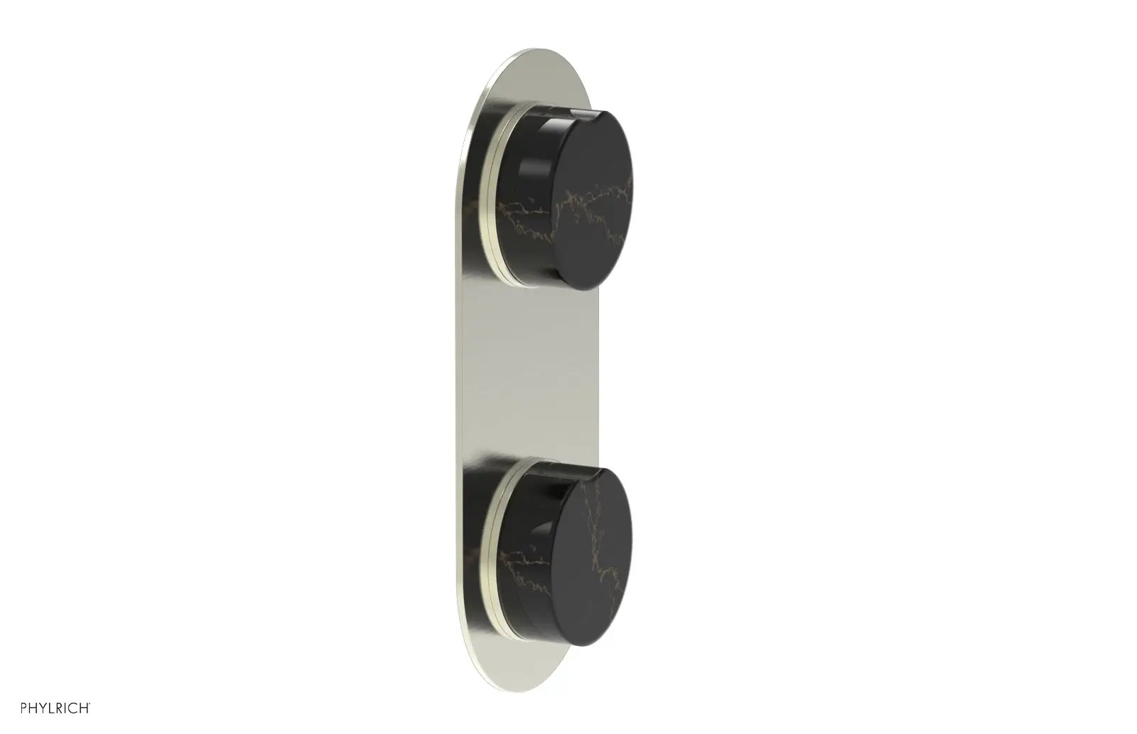 Phylrich CIRC Thermostatic Valve with Volume Control or Diverter - Black Marble Handle by Phylrich