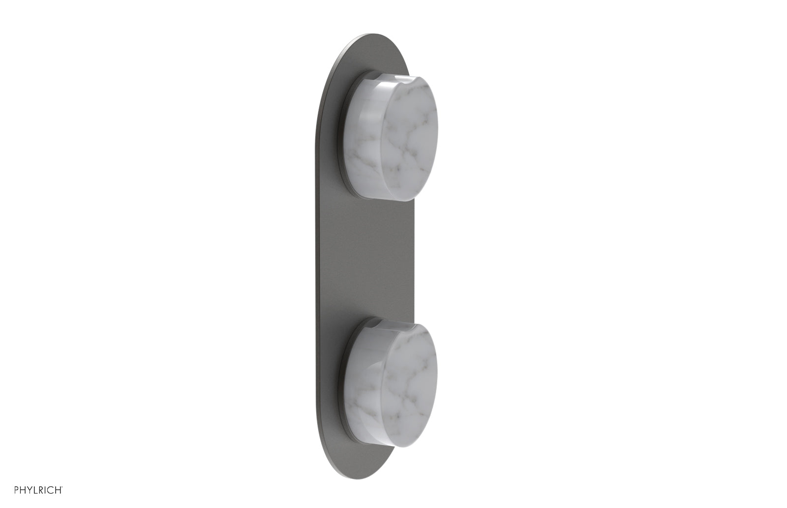 Phylrich CIRC Thermostatic Valve with Volume Control or Diverter - White Marble Handle by Phylrich