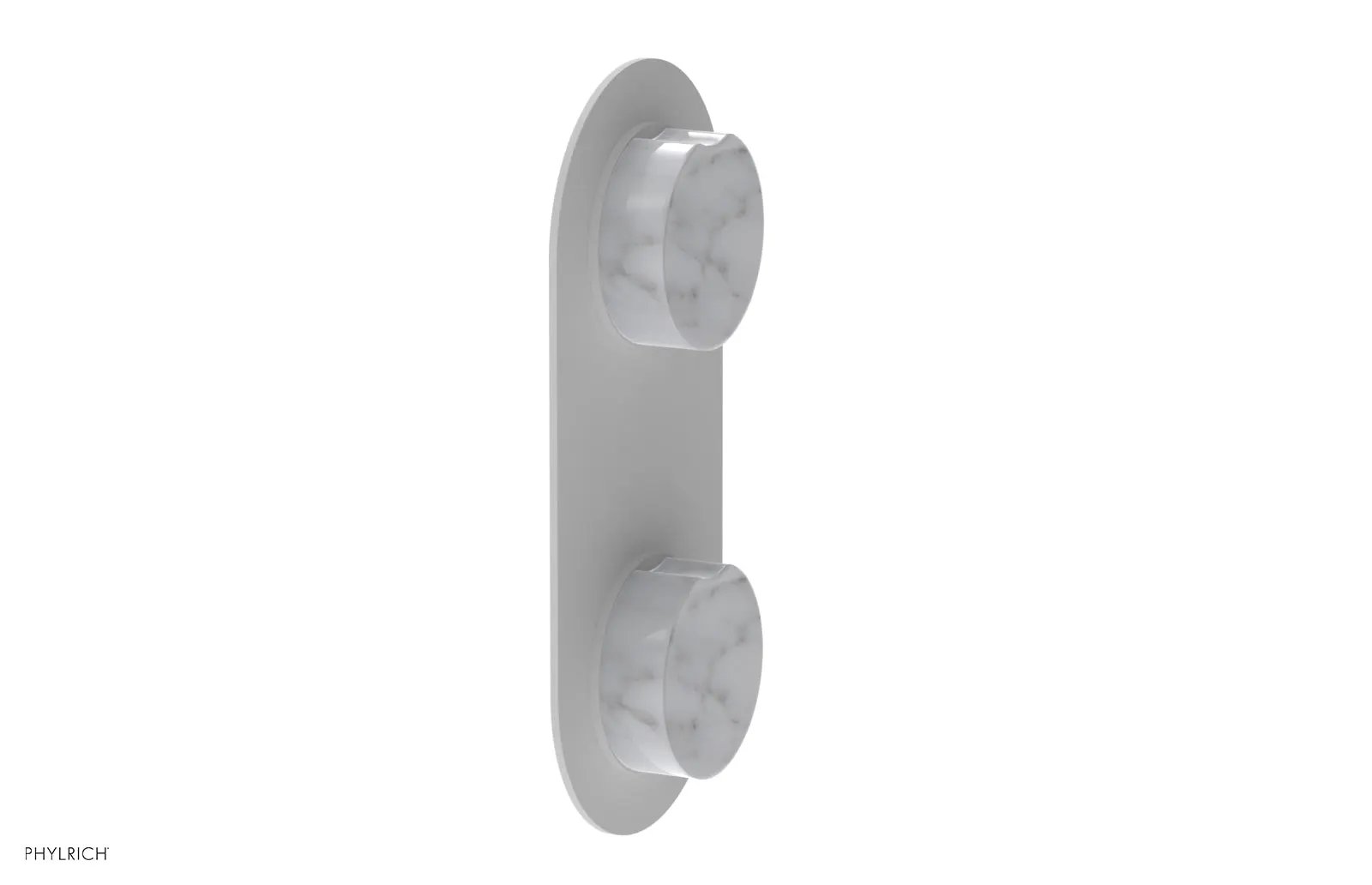 Phylrich CIRC Thermostatic Valve with Volume Control or Diverter - White Marble Handle by Phylrich