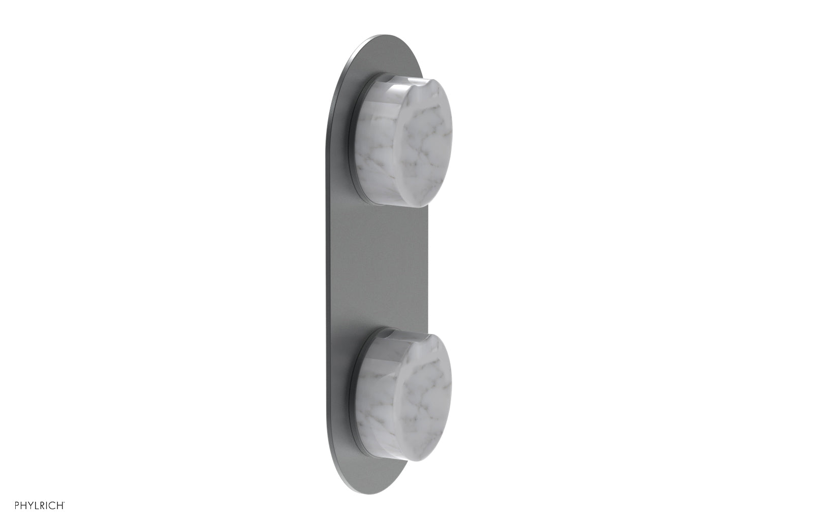 Phylrich CIRC Thermostatic Valve with Volume Control or Diverter - White Marble Handle by Phylrich