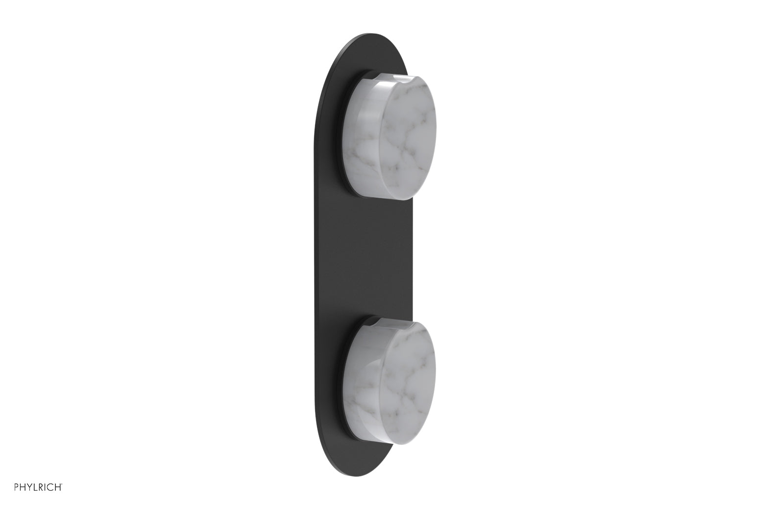Phylrich CIRC Thermostatic Valve with Volume Control or Diverter - White Marble Handle by Phylrich