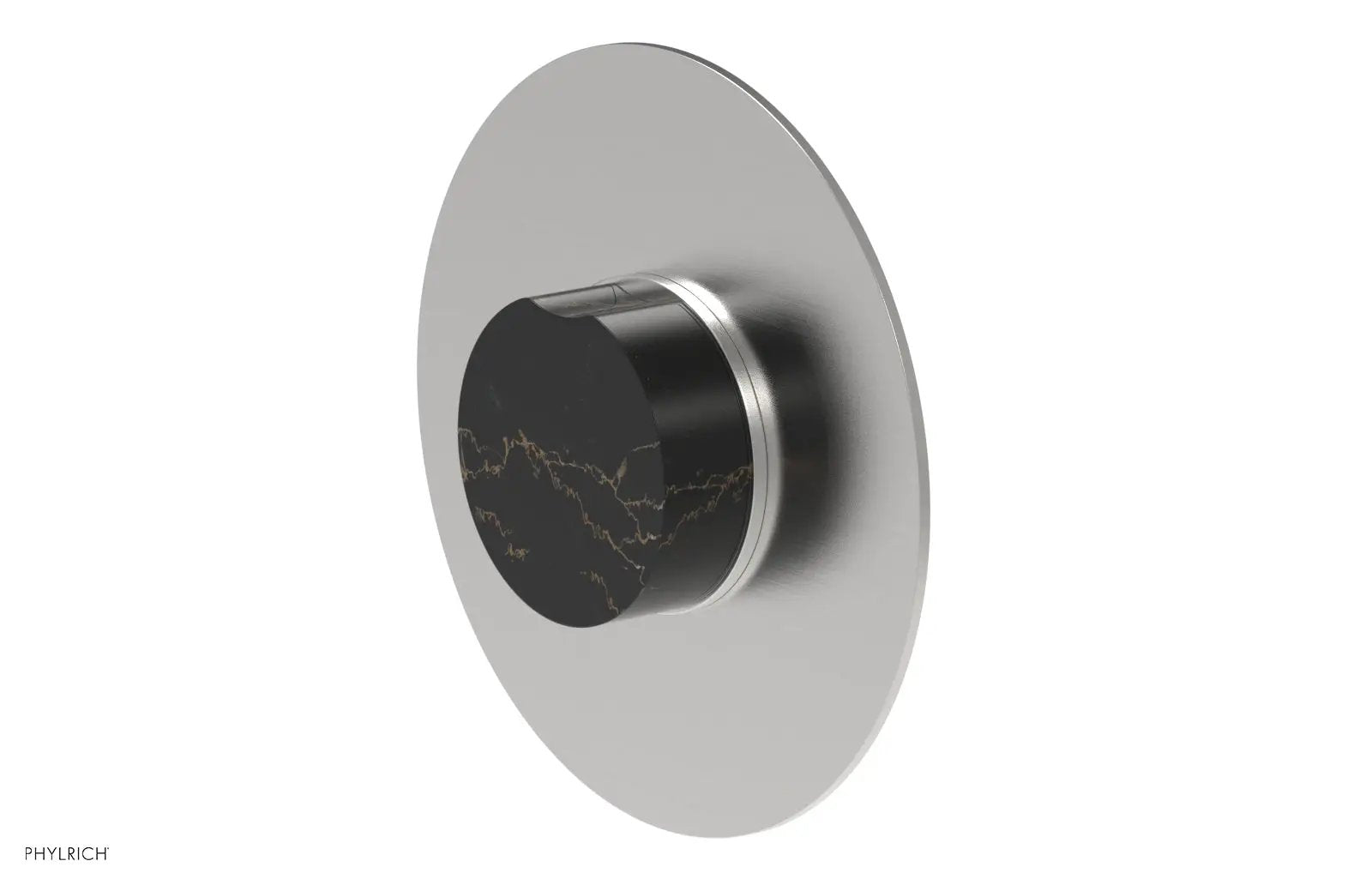 Phylrich CIRC Thermostatic Shower Trim, Black Marble Handle by Phylrich