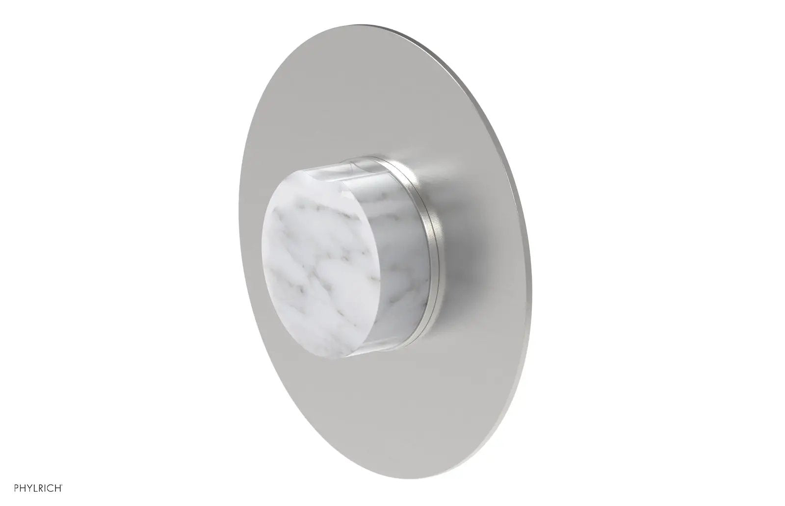 Phylrich CIRC Thermostatic Shower Trim, White Marble Handle by Phylrich