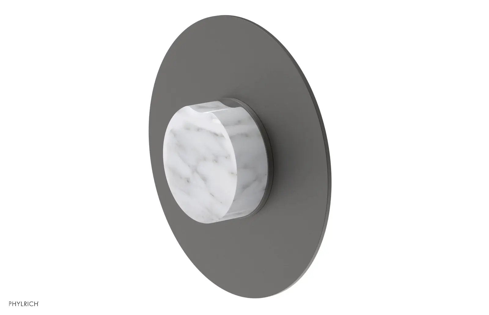 Phylrich CIRC Thermostatic Shower Trim, White Marble Handle by Phylrich