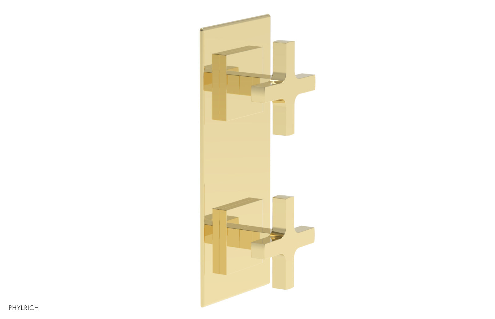 Phylrich CROI Thermostatic Valve with Volume Control or Diverter - Cross Handles