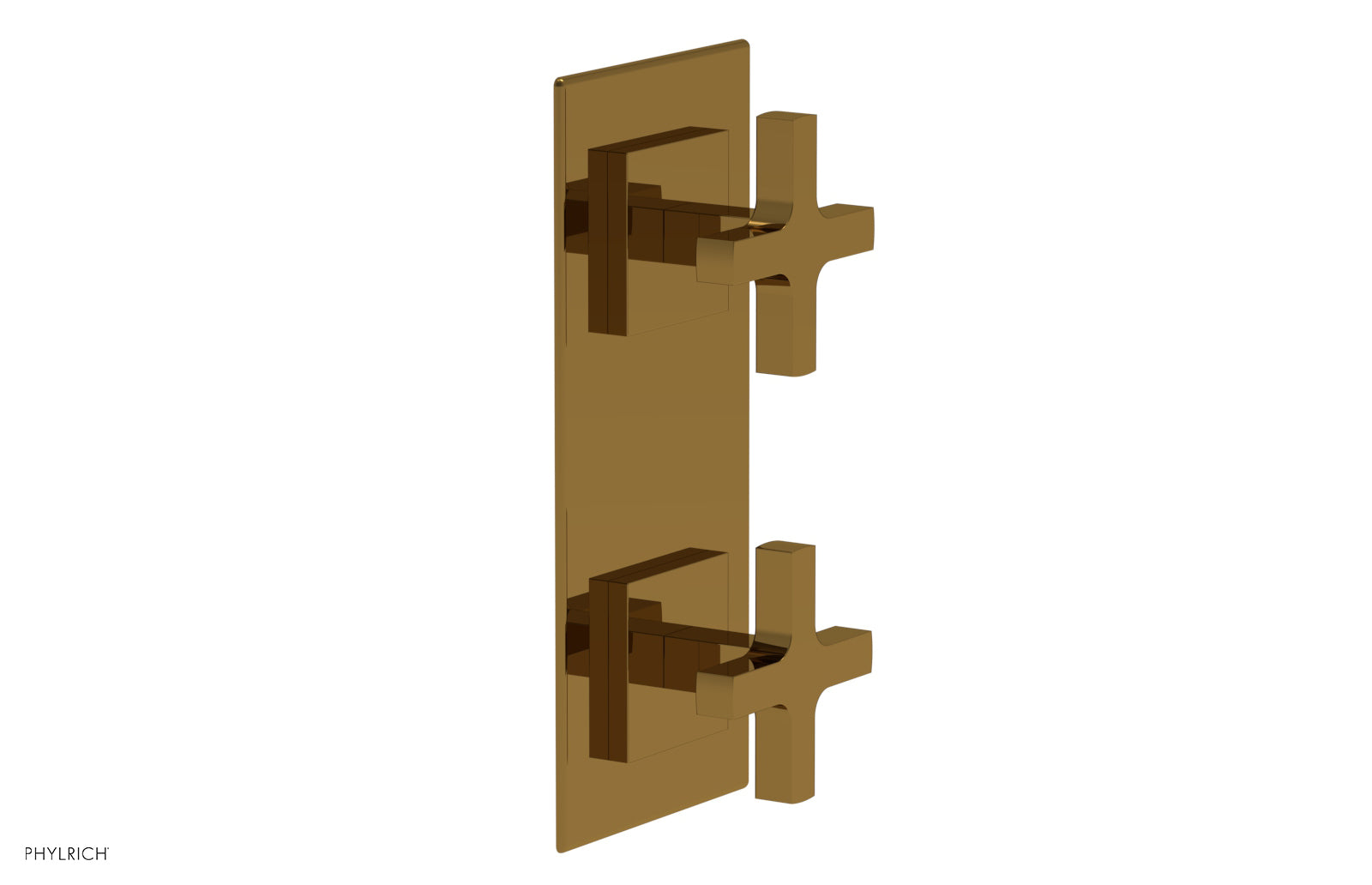 Phylrich CROI Thermostatic Valve with Volume Control or Diverter - Cross Handles