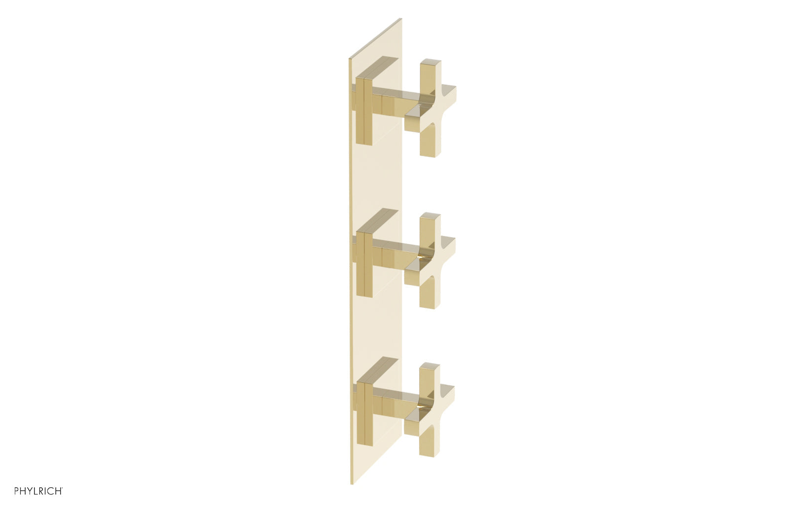 Phylrich CROI Thermostatic Valve with Two Volume Control - Cross Handles