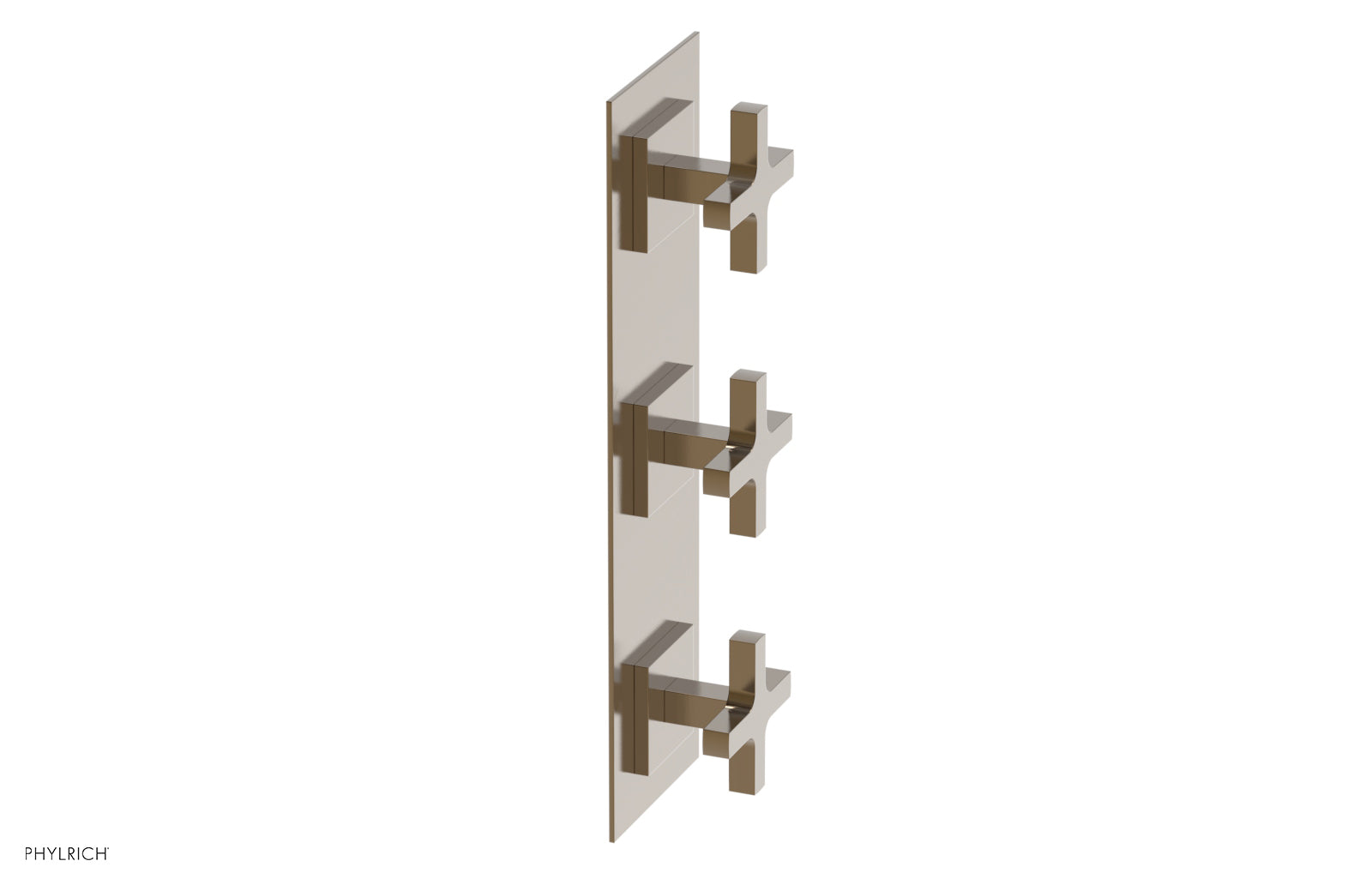 Phylrich CROI Thermostatic Valve with Two Volume Control - Cross Handles by Phylrich