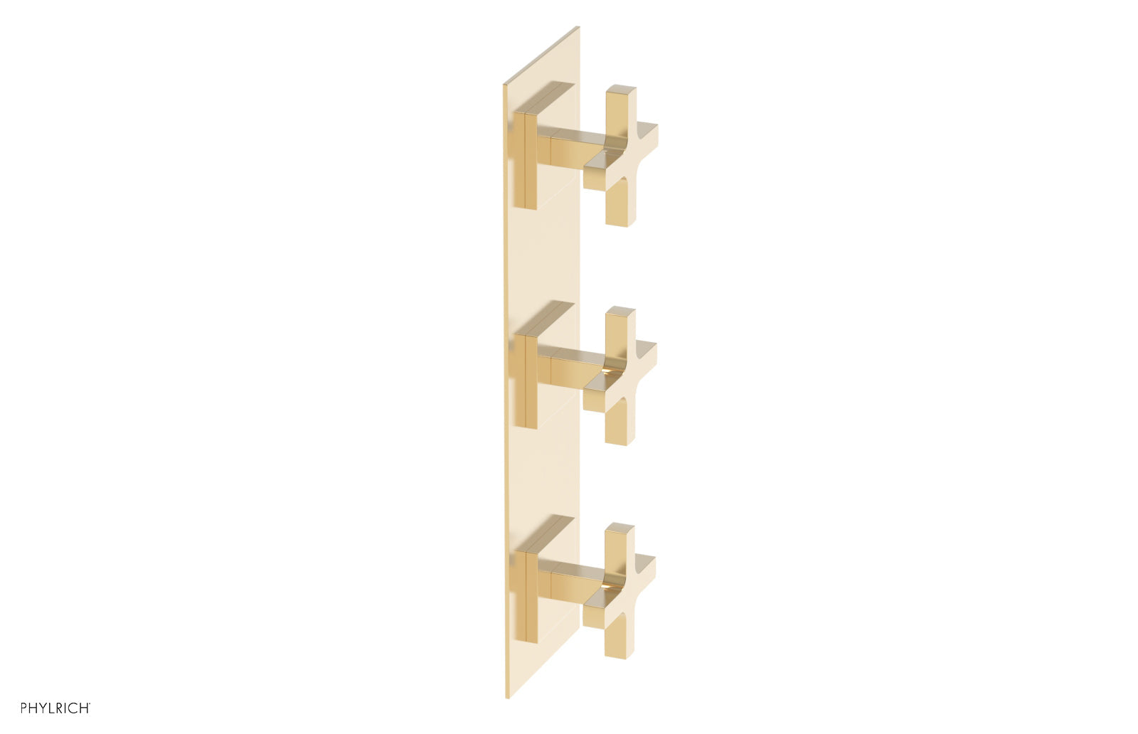 Phylrich CROI Thermostatic Valve with Two Volume Control - Cross Handles