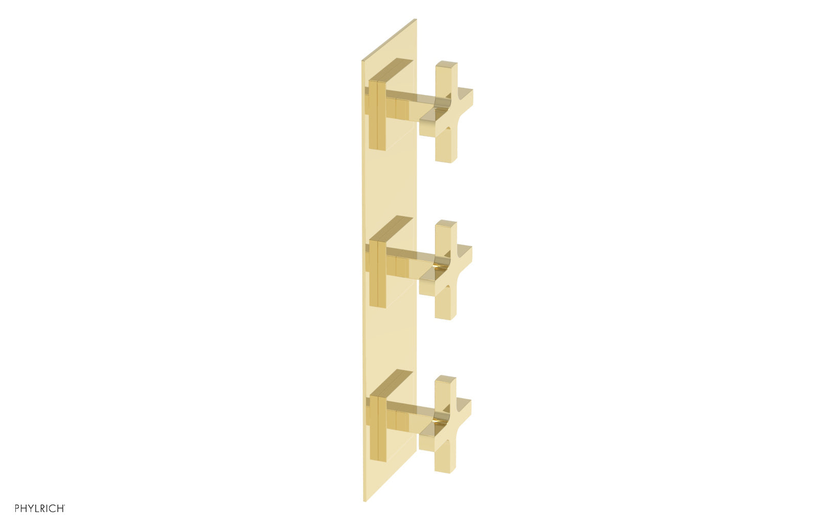 Phylrich CROI Thermostatic Valve with Two Volume Control - Cross Handles