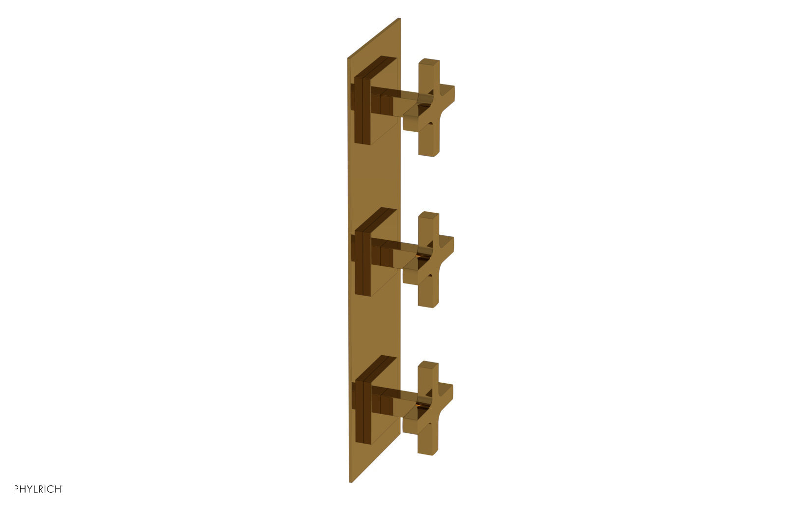 Phylrich CROI Thermostatic Valve with Two Volume Control - Cross Handles by Phylrich