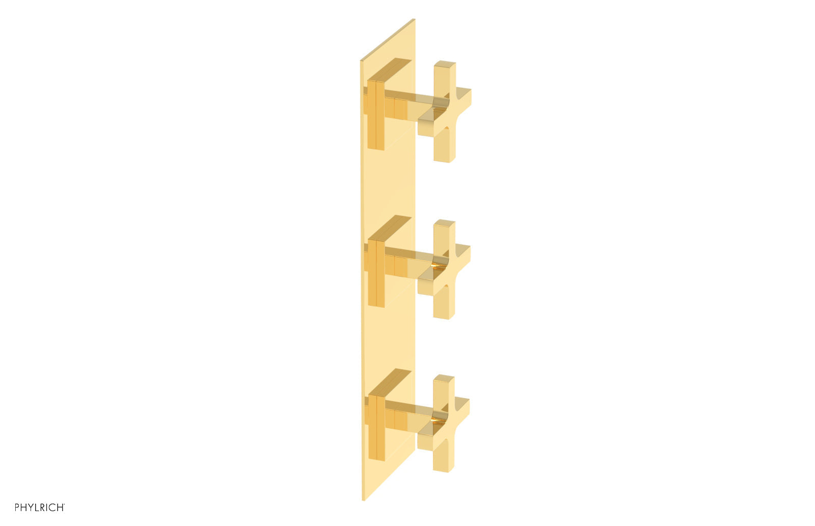 Phylrich CROI Thermostatic Valve with Two Volume Control - Cross Handles