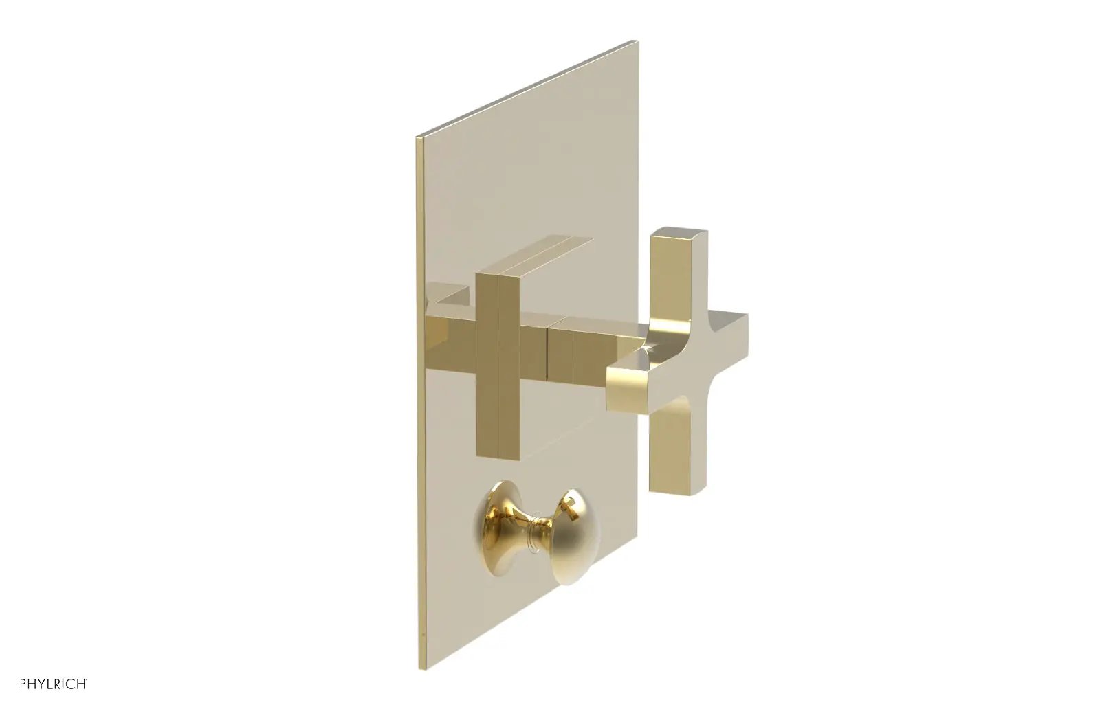 Phylrich CROI Pressure Balance Shower Plate with Diverter and Cross Handle Trim Set by Phylrich