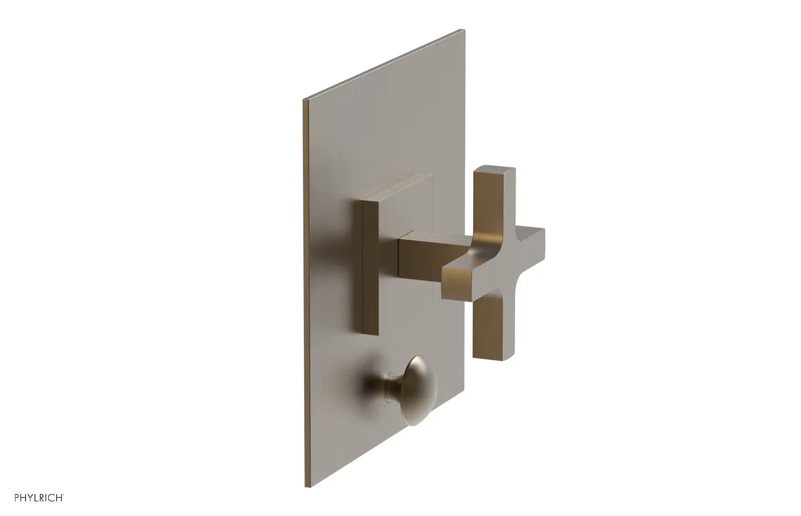 Phylrich CROI Pressure Balance Shower Plate with Diverter and Cross Handle Trim Set by Phylrich