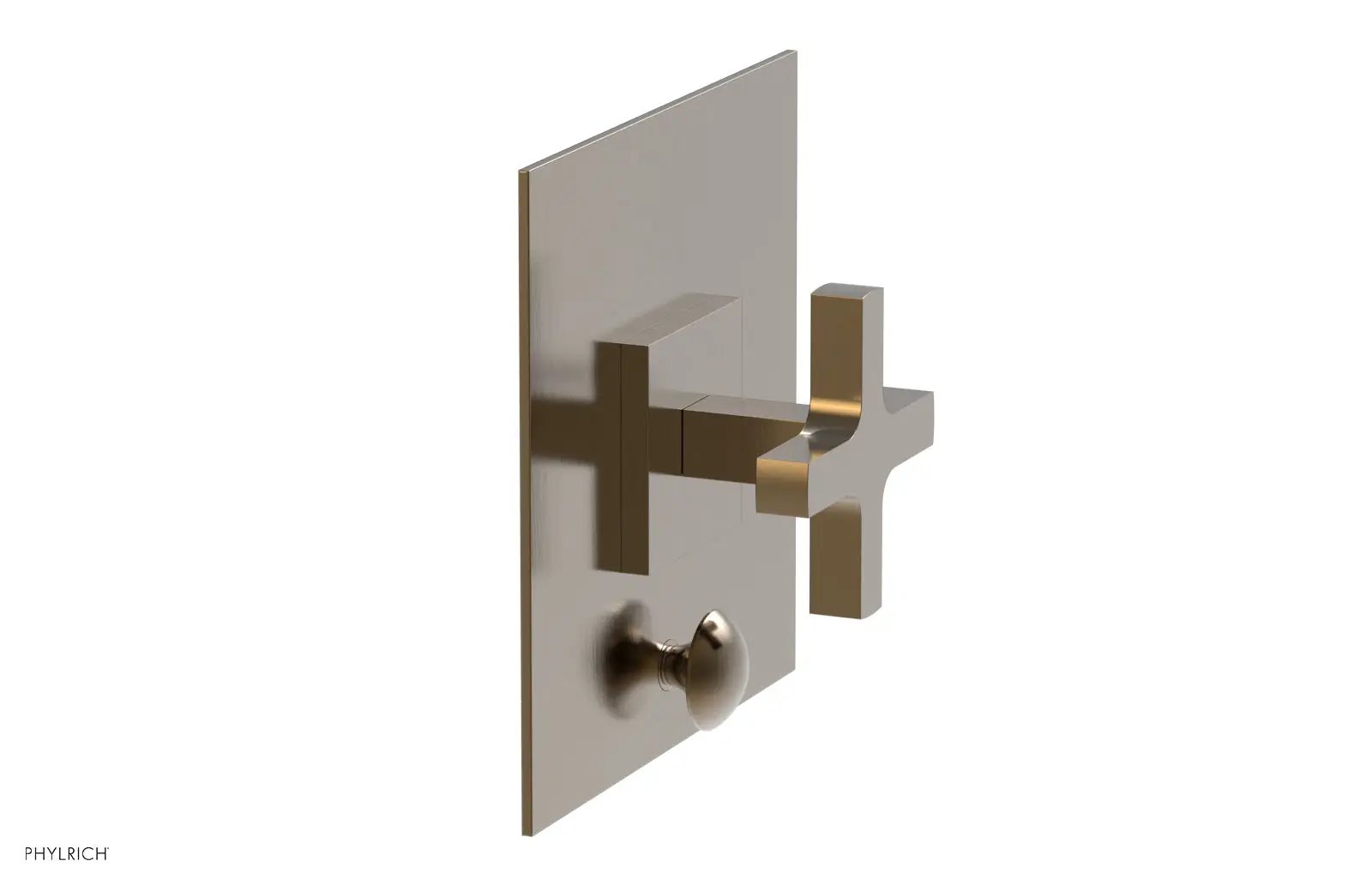 Phylrich CROI Pressure Balance Shower Plate with Diverter and Cross Handle Trim Set by Phylrich