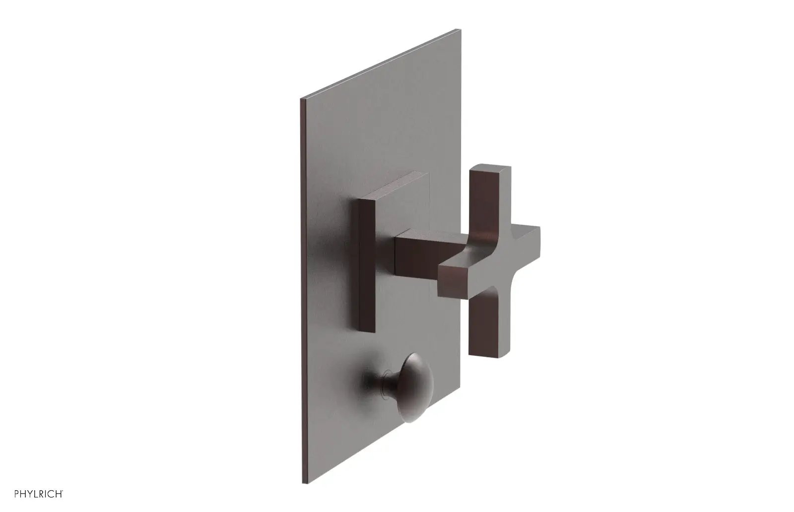 Phylrich CROI Pressure Balance Shower Plate with Diverter and Cross Handle Trim Set by Phylrich