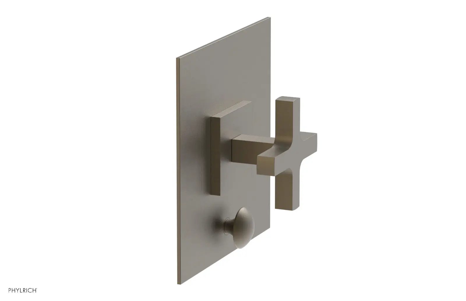 Phylrich CROI Pressure Balance Shower Plate with Diverter and Cross Handle Trim Set by Phylrich