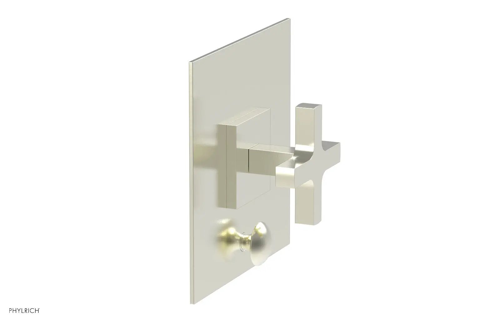 Phylrich CROI Pressure Balance Shower Plate with Diverter and Cross Handle Trim Set by Phylrich
