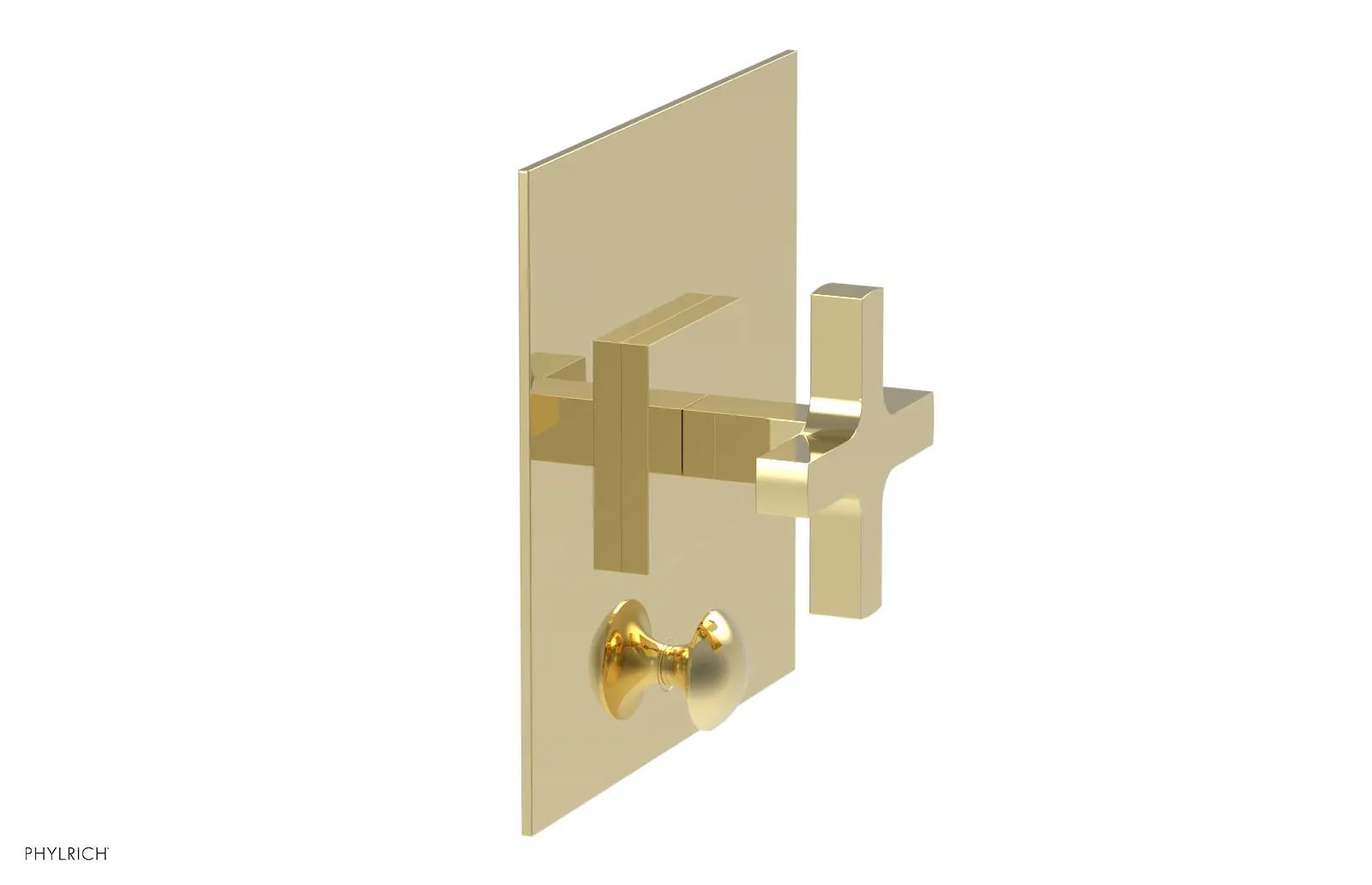 Phylrich CROI Pressure Balance Shower Plate with Diverter and Cross Handle Trim Set by Phylrich
