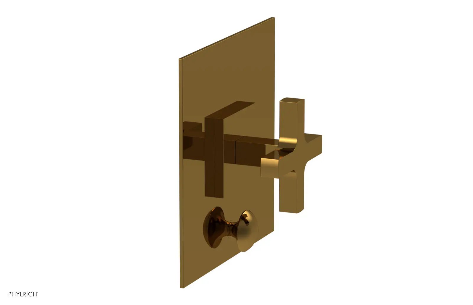 Phylrich CROI Pressure Balance Shower Plate with Diverter and Cross Handle Trim Set by Phylrich
