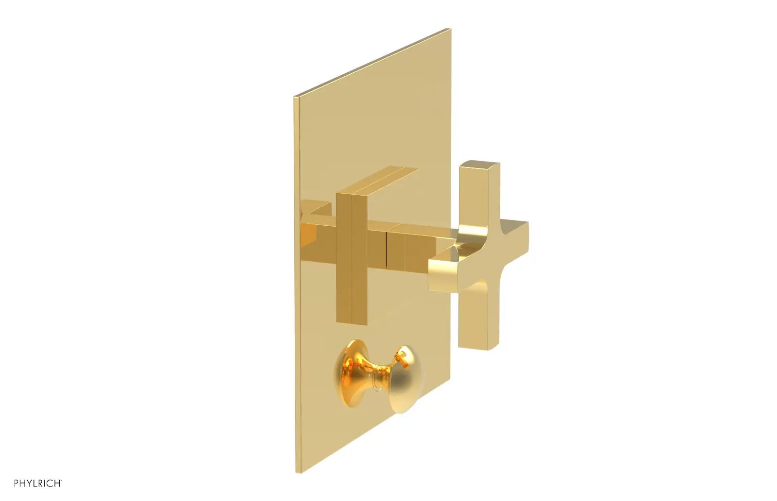 Phylrich CROI Pressure Balance Shower Plate with Diverter and Cross Handle Trim Set by Phylrich
