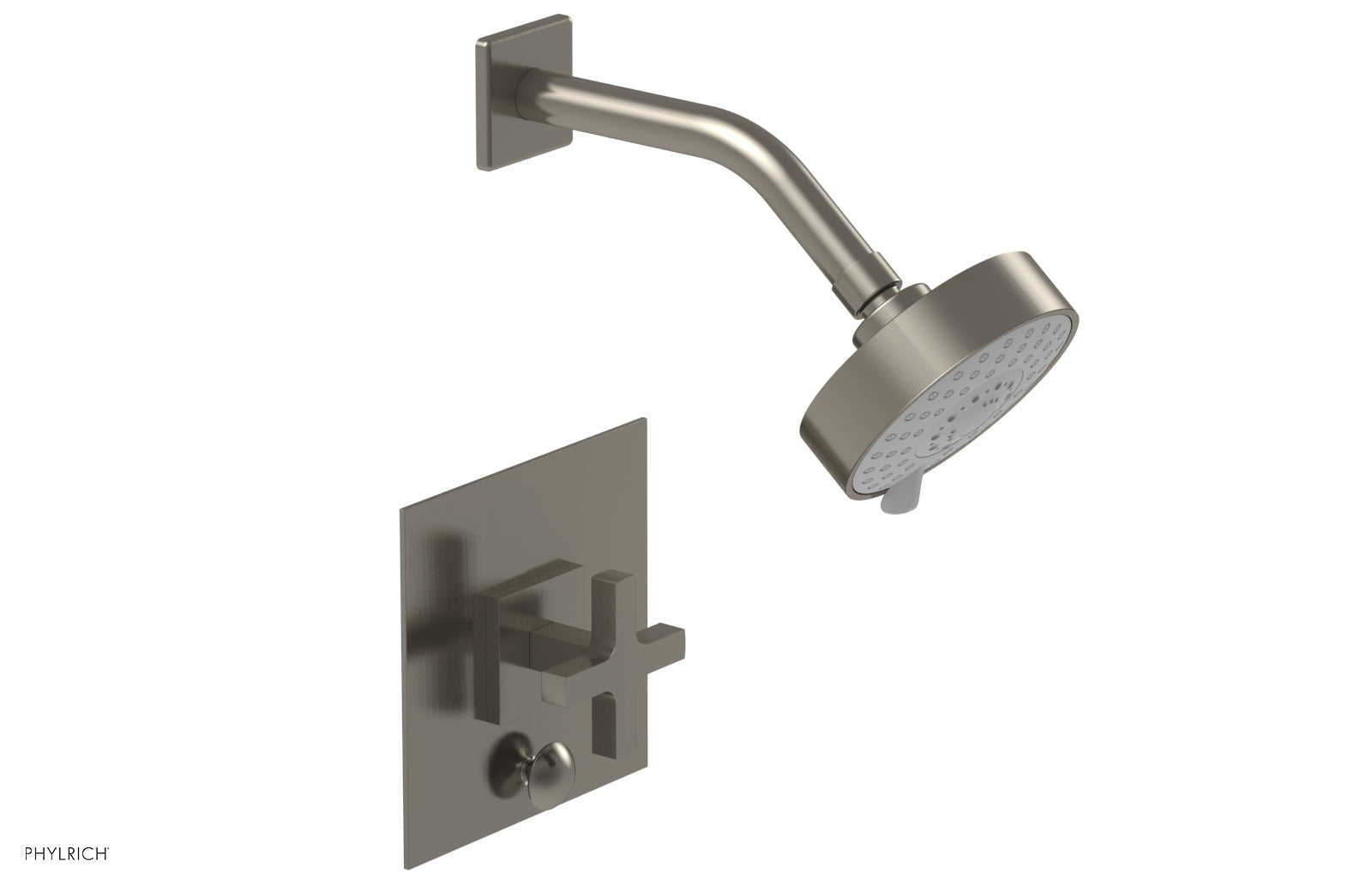 Phylrich CROI Pressure Balance Shower and Diverter Set (Less Spout), Cross Handle