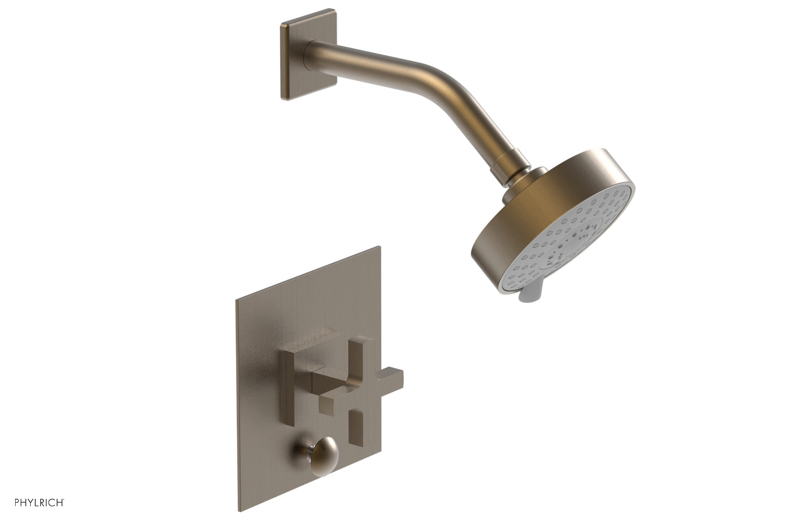Phylrich CROI Pressure Balance Shower and Diverter Set (Less Spout), Cross Handle by Phylrich