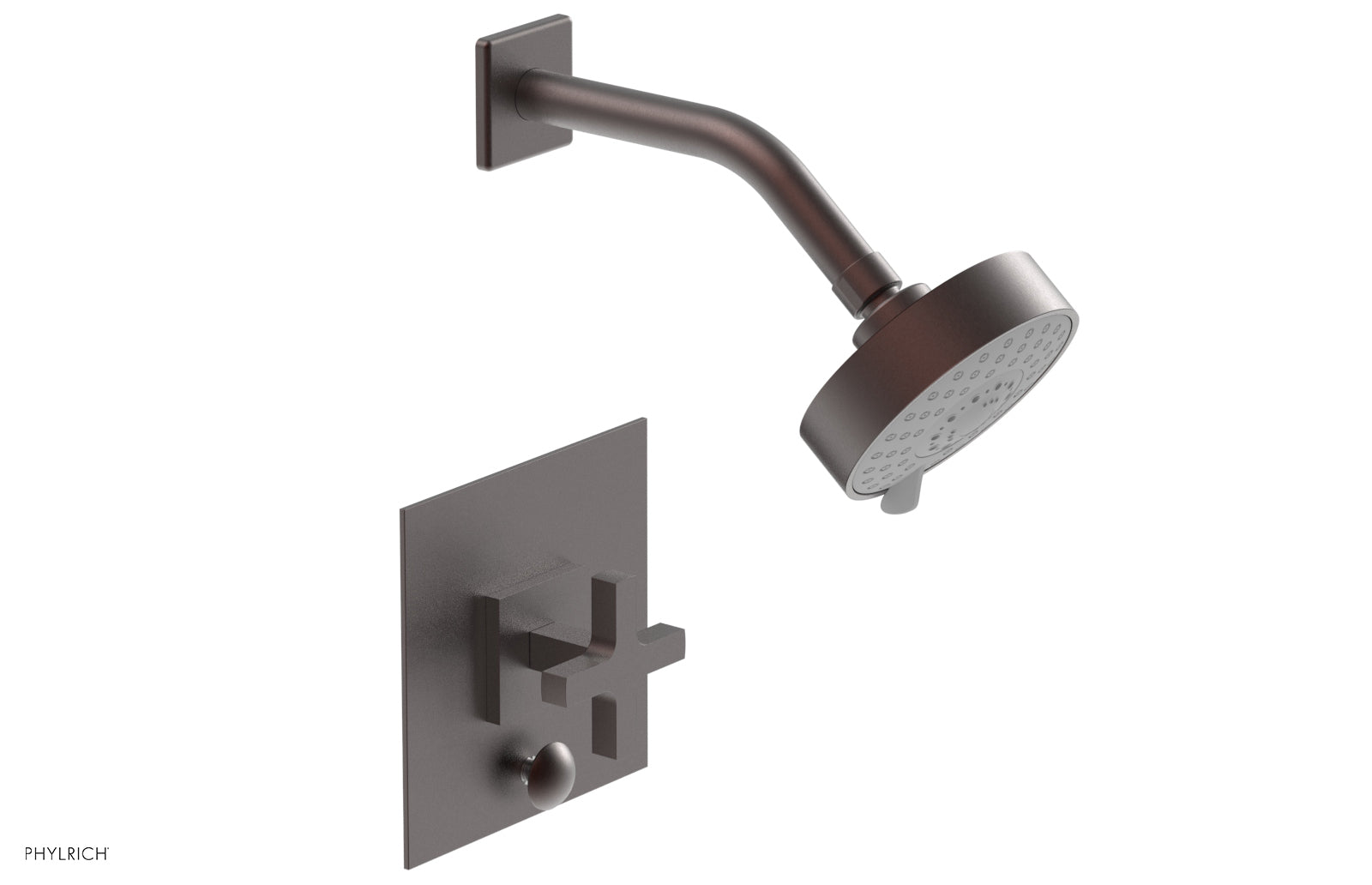 Phylrich CROI Pressure Balance Shower and Diverter Set (Less Spout), Cross Handle
