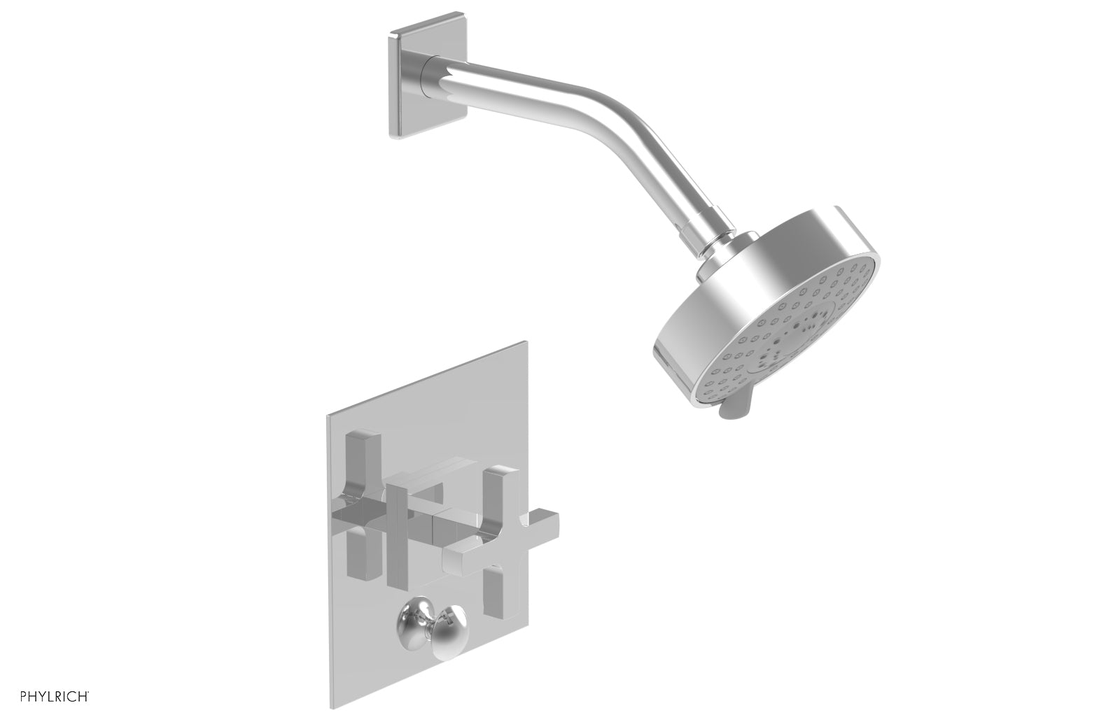 polished chrome shower set