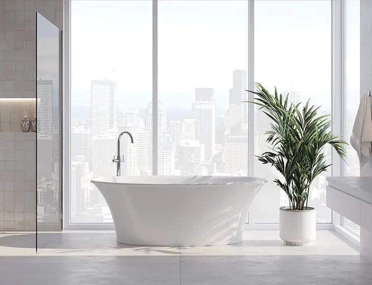 white bathtub