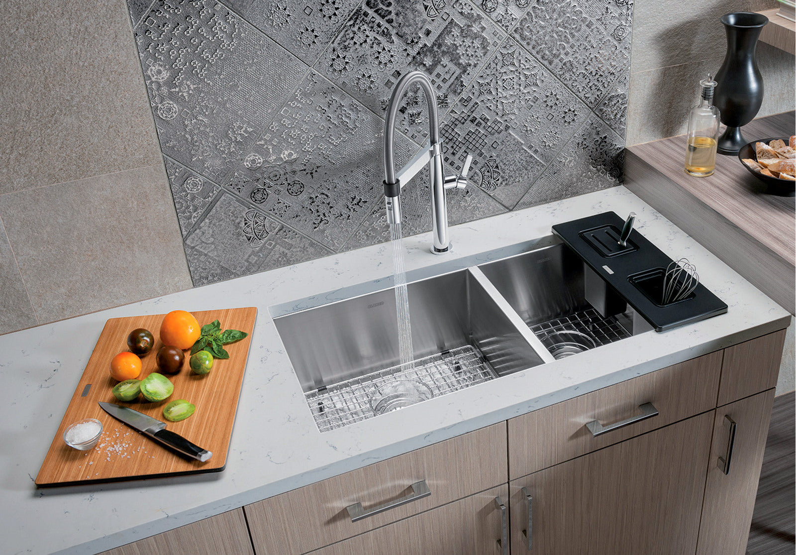 satin polish stainless steel sink