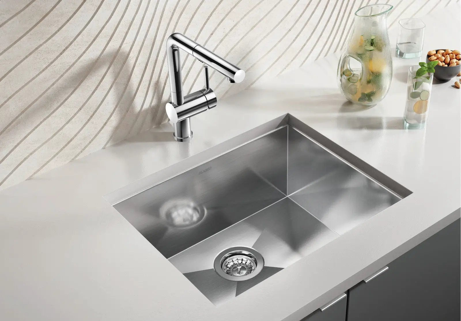satin polish stainless steel sink