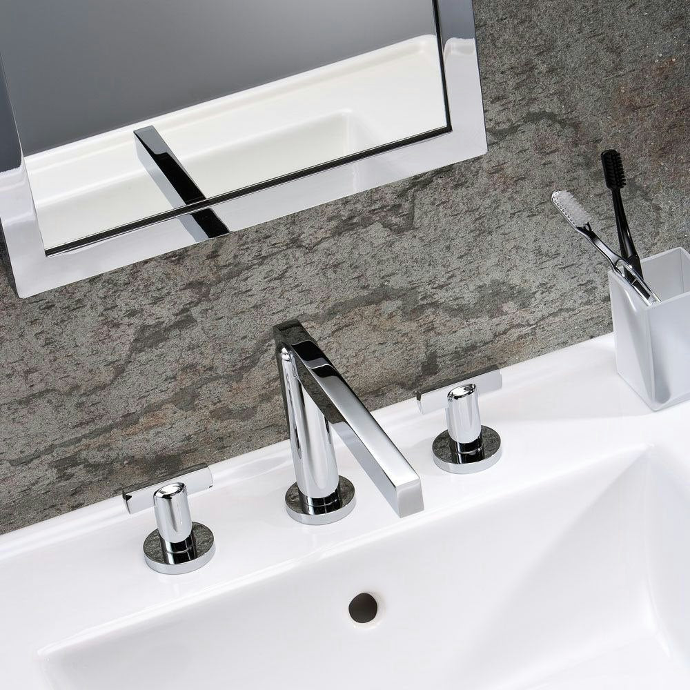 chrome polished faucet