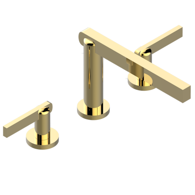 THG Paris Le 11 with Lever Handles Widespread Lavatory Set with Drain