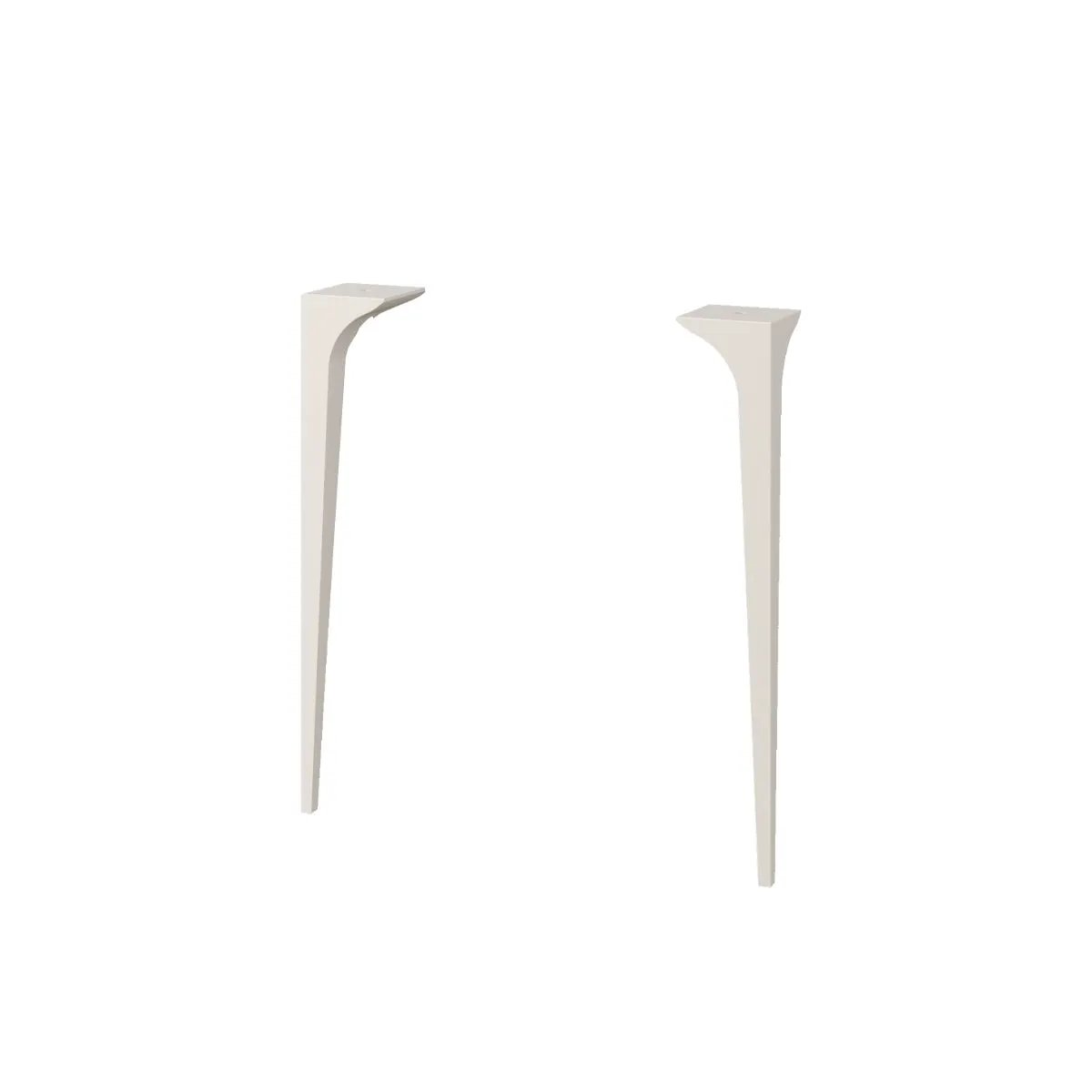 white matte vanity legs