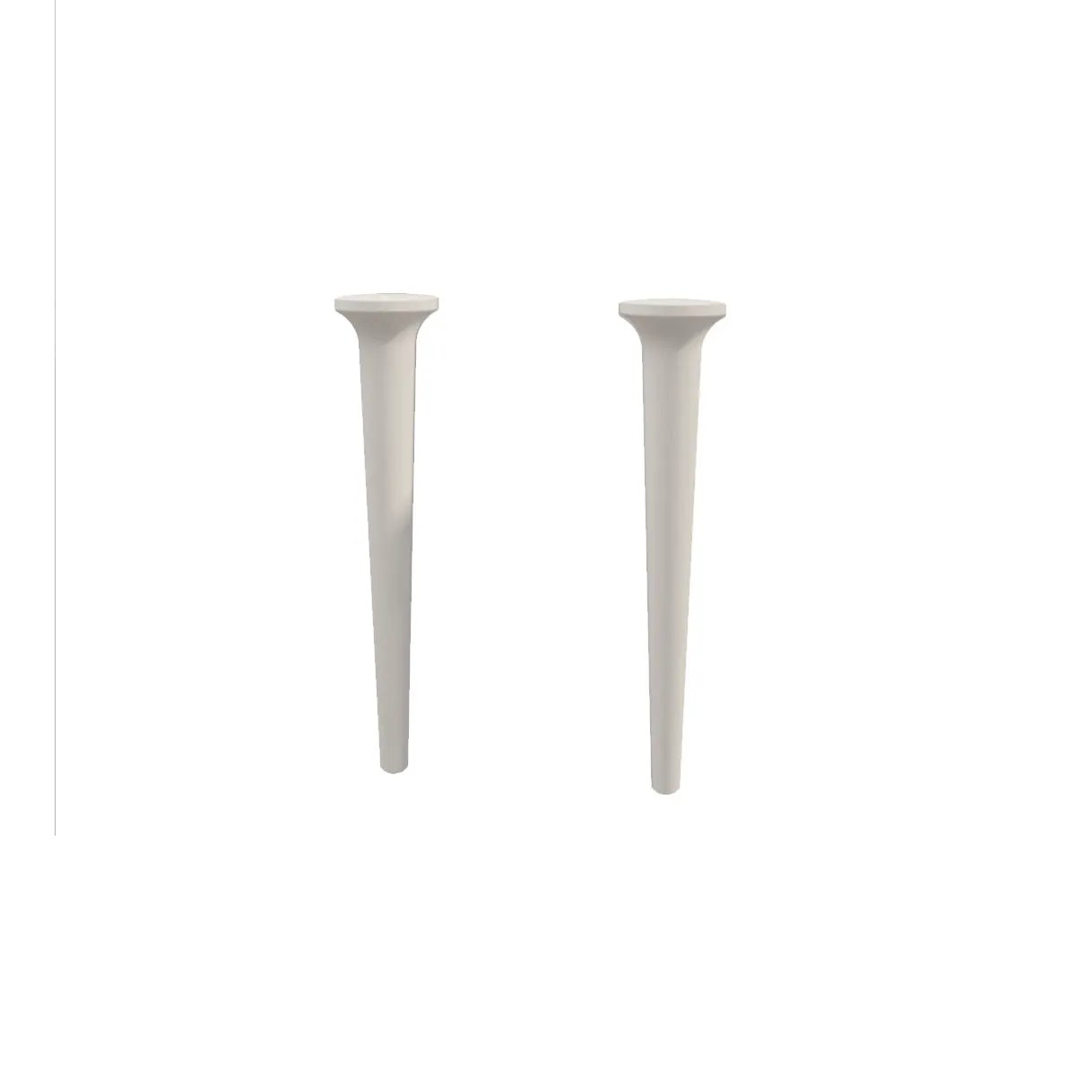 white matte vanity legs