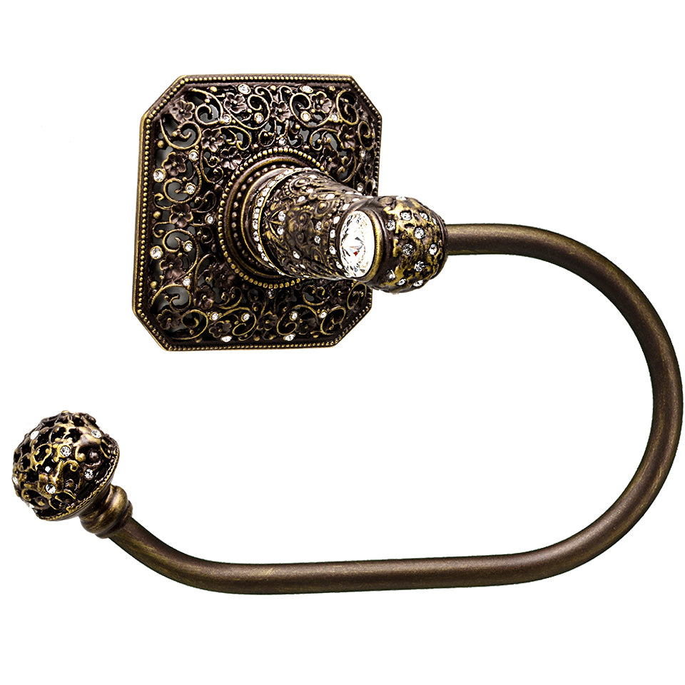 antique brass toilet paper holder