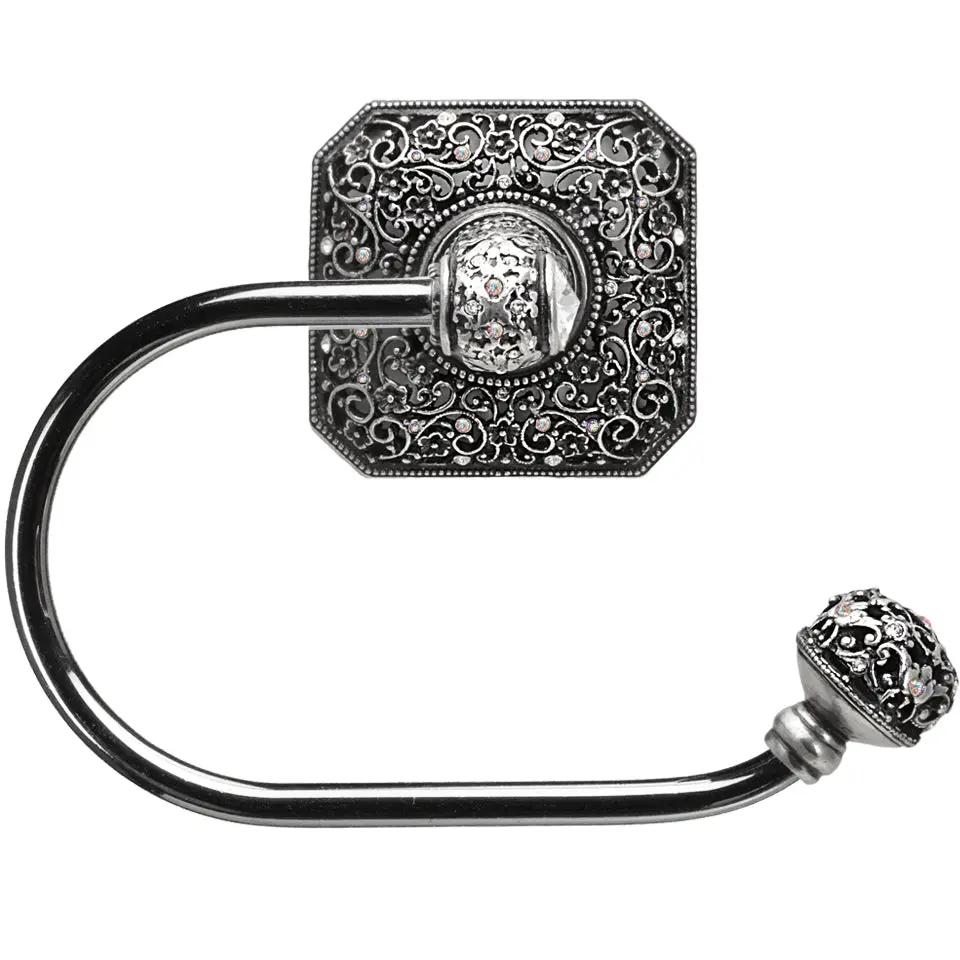 Carpe Diem Juliane Grace Large Swing Tissue Smooth Ring Right - Decorated with Swarovski Crystals by Carpe Diem