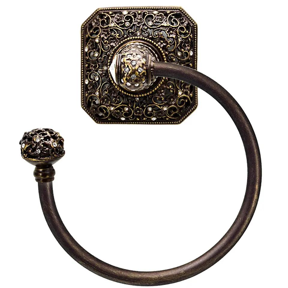 antique brass towel ring