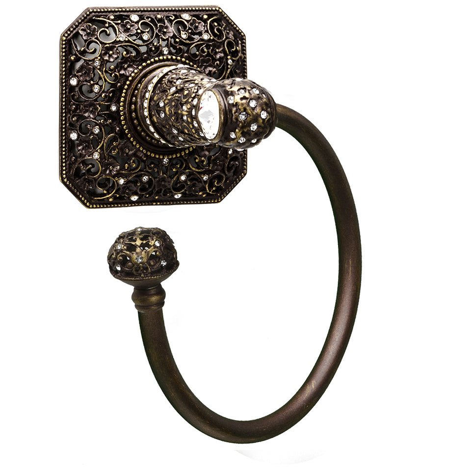antique brass towel ring