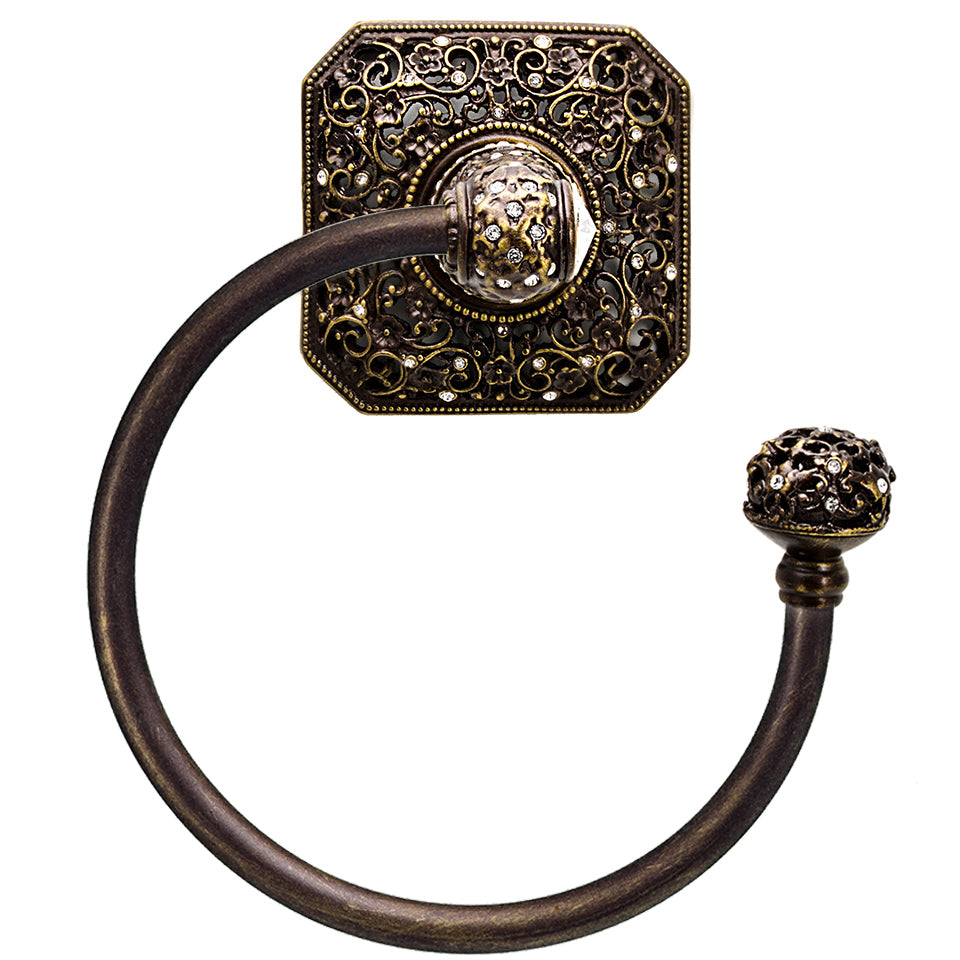 antique brass towel ring