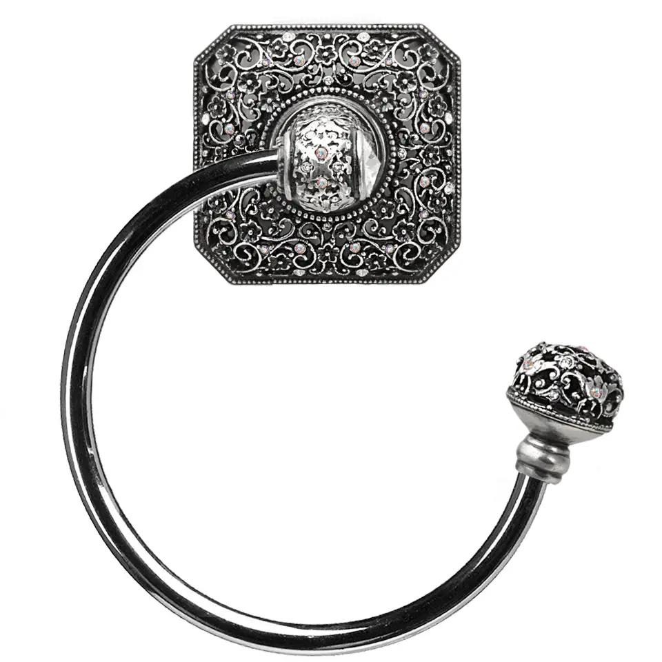 Carpe Diem Juliane Grace Large Swing Towel Smooth Ring Right - Decorated with Swarovski Crystals by Carpe Diem