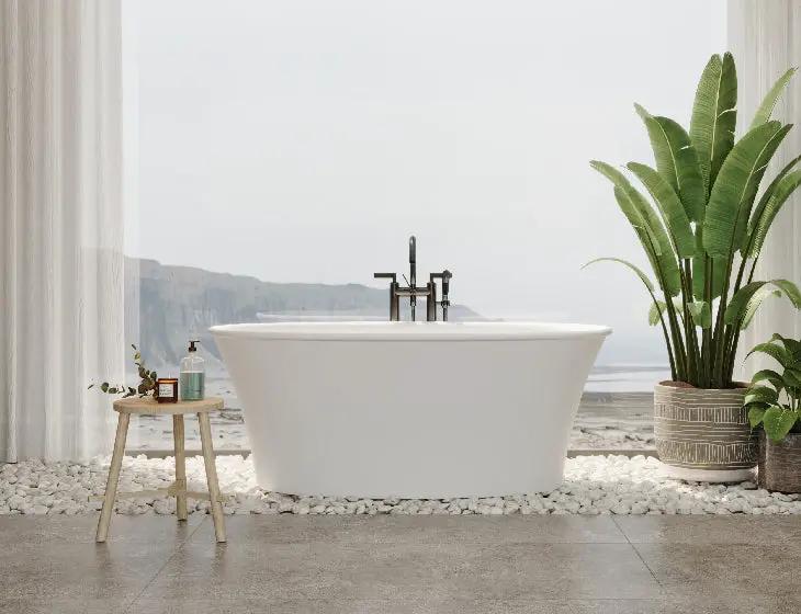 white bathtub