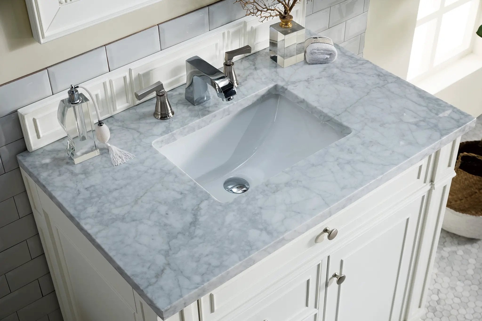 bright white vanity