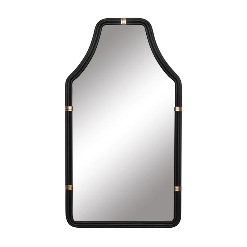 matte black/french gold mirror