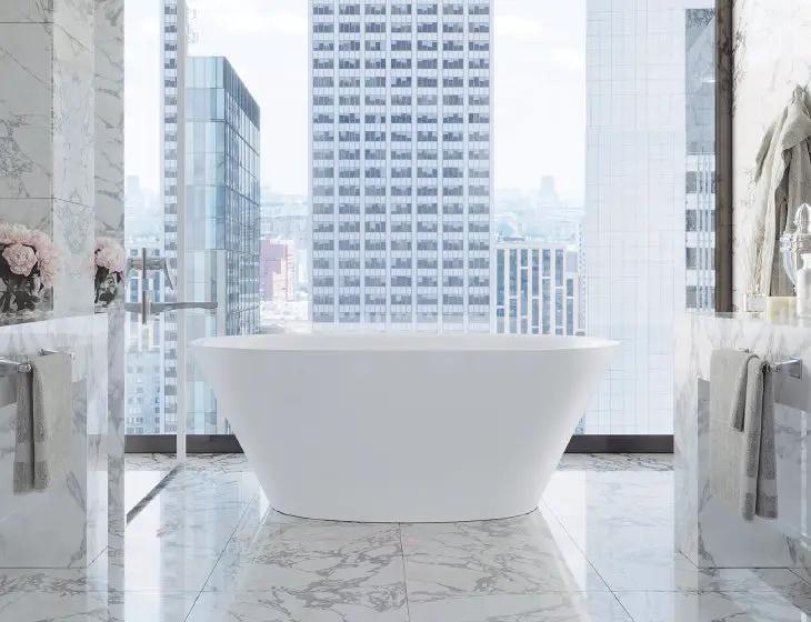 white bathtub