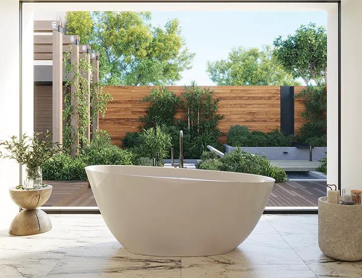 white bathtub